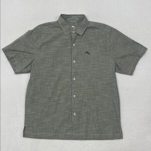 Tommy Bahama Short Sleeve Green Button Shirt Mens Large